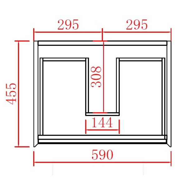 Petra PE Wall Hung Cabinet Only  600*460*520mm - PE600WH-CT - Image 5