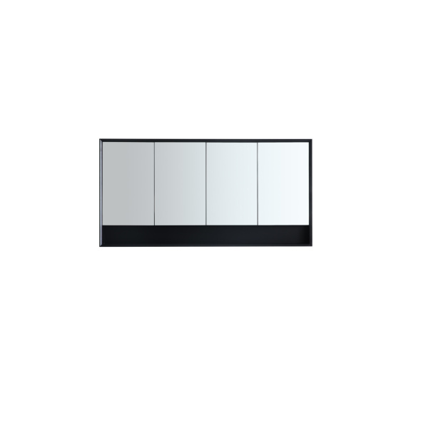 Petra Shaving Cabinets PE Shaving Cabinet Matte Black 1480*750*160mm - PESV1500