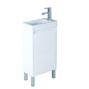 Mini Vanity with Top PVC Vanity with Poly Marble Top 450*250*880mm - P42LLG-PT