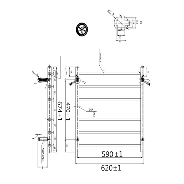Electric Heated Towel Rack - CH06.S.HTR - PHTR06.S - Image 5
