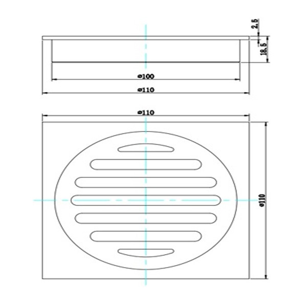 Brass twist open grate Chrome - PSF01 - Image 3