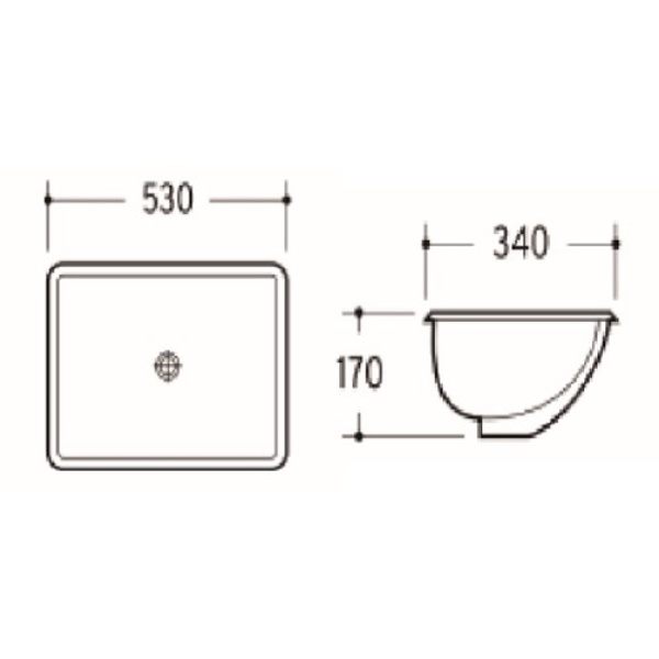 Gloss White – Under Counter Basin- PU5334 - Image 3