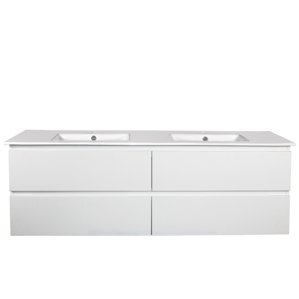 Wall Hung Berge PVC Filmed Color Vanity Matte White 1200L*460D*550H (mm) - Q1246D-MW