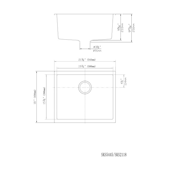 Quartz Top/Undermount Kitchen Sink - QKS5445-MB - Image 3