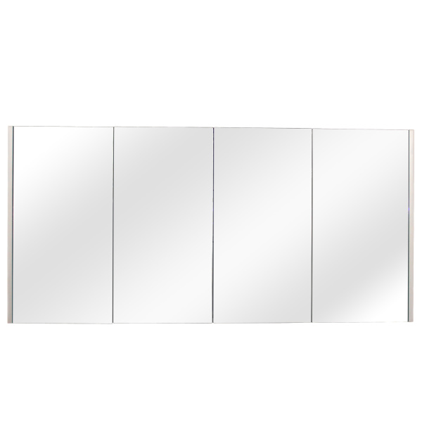 Qubist Shaving Cabinets - Wood Grain - MatteWhite-QSV600MW
