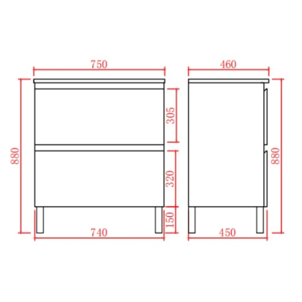 Size:  750*460*880 - RIVA750L-CT - Image 4