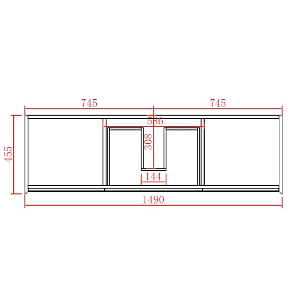 Petra PE Wall Hung Cabinet with Single Bowl Ceramic Top (PC1546) 1500*460*520mm - PE1500WH-CT - Image 4