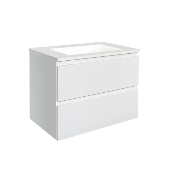 Wall Hung Berge PVC Filmed Color Vanity Matte White 600L*460D*550H (mm) - Q6046MW