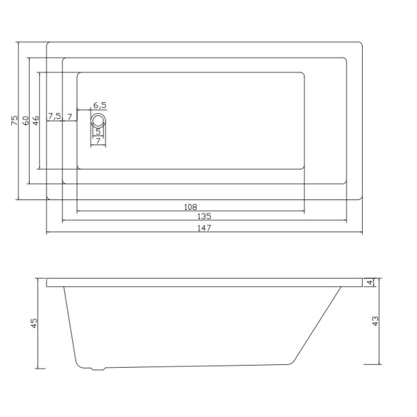 Insert/Island  Bathtub - SB1470 - Image 2