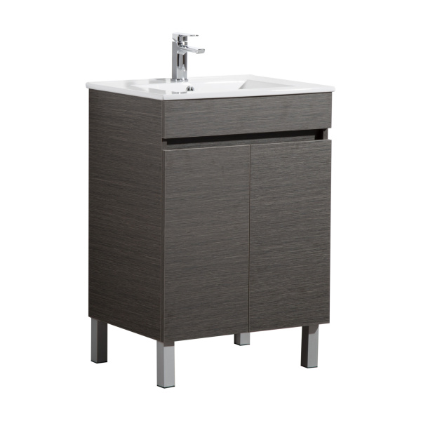 Evie Dark Brown   PVC Color Vanity 600*460*860mm - EV64L-DB