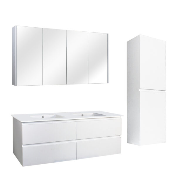 Wall Hung Berge PVC Filmed Color Vanity Matte White 1500L*460D*500H (mm) - Q1546MW - Image 3