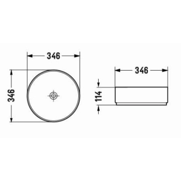 Carrara - Fine Ceramic Basin - PA3535MBM - Image 2
