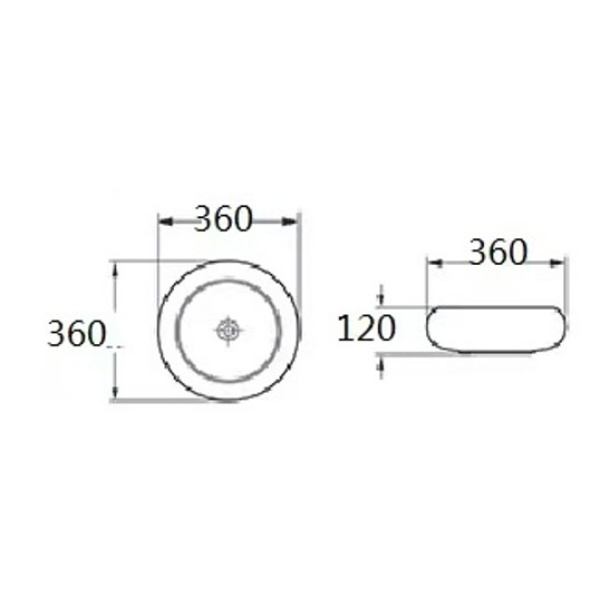 Ronda - Above Counter Basin - PA3612MW - Image 2
