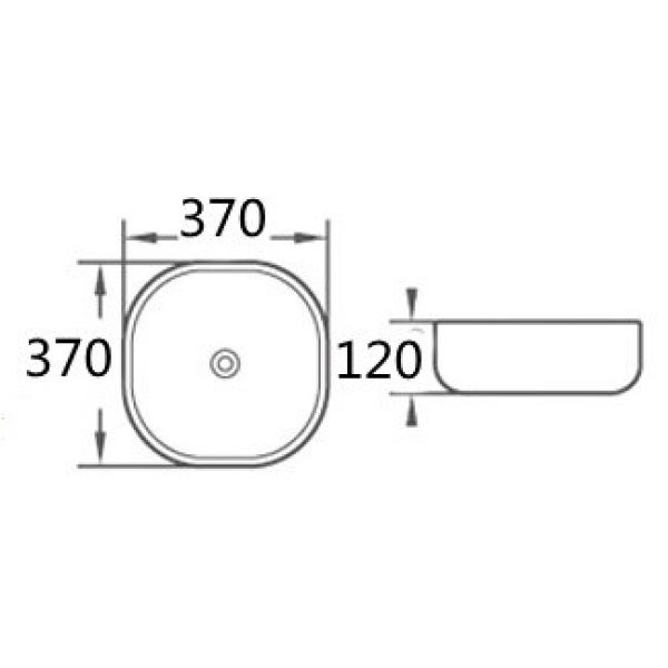 Qubix - Matt White Fine Ceramic - PA37375MW - Image 3