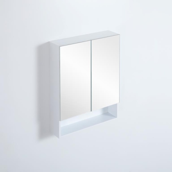 Fremantle Shaving Cabinet, Two Doors, 600*750*155mm, Matte White - FMWSV600