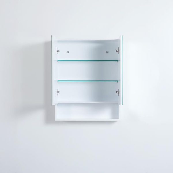 Fremantle Shaving Cabinet, Two Doors, 600*750*155mm, Matte White - FMWSV600 - Image 2