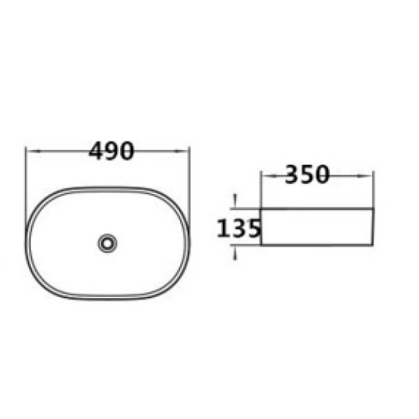 Oria - Matt Black Fine Ceramic Basin - PA4935MB - Image 2