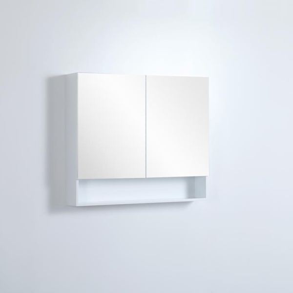 Fremantle Shaving Cabinet, Two Doors, 900*750*155mm, Matte White - FMWSV900