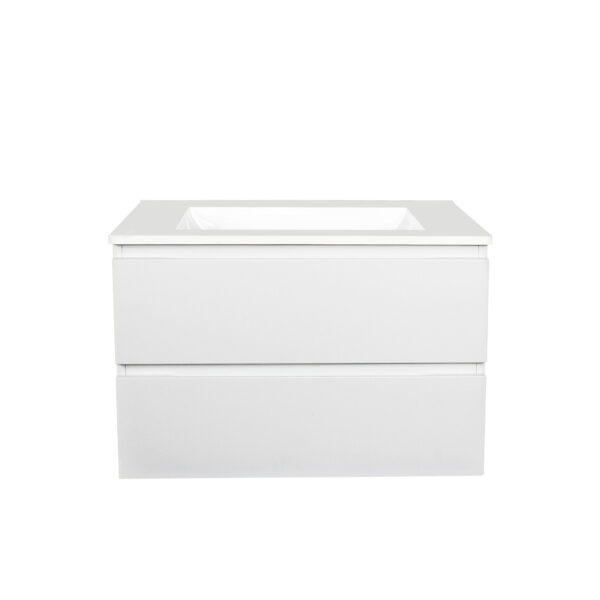 Wall Hung Berge PVC Filmed Color Vanity Matte White  750L*460D*550H (mm) - Q7546MW - Image 3