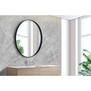 Luna Framed Mirror - Olivia Framed Round Mirror - KR800F-MB