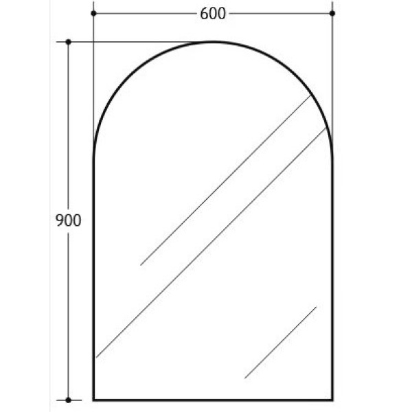 Aura Plain Aura Arch mirror 600*900*5mm - AR6090PM - Image 2