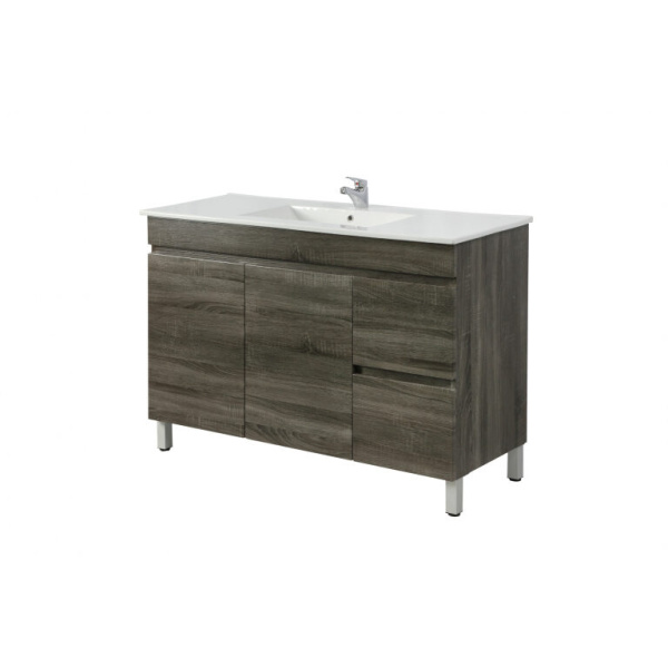 Freestanding  Berge PVC Filmed Color Vanity  Dark Grey 1190L*450D*830H (mm) - B124RL-DG - Image 3