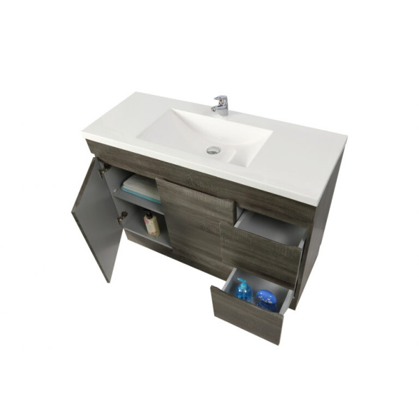 Freestanding  Berge PVC Filmed Color Vanity  Dark Grey 1190L*450D*830H (mm) - B124RL-DG - Image 2