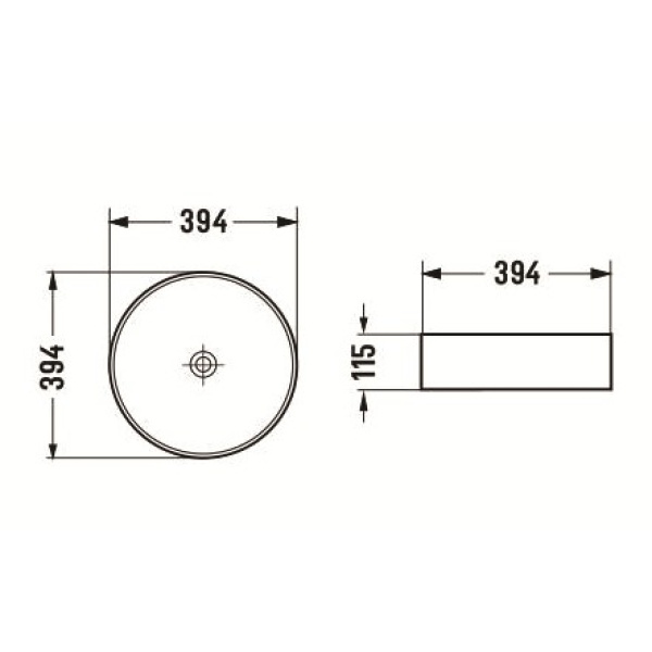 Carrara - Fine Ceramic Basin - PA4040M2 - Image 2