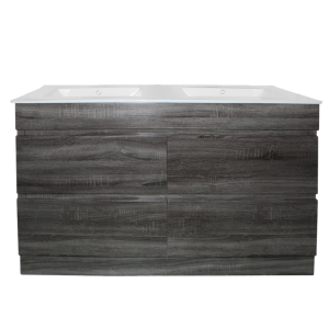 Freestanding Berge PVC Filmed Color Vanity Dark Grey Wood Grain 1190L*460D*830H (mm) - DG1246L