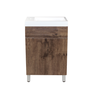 Mini Vanity Dark Oak Wood Grain PVC Vacuum Filmed MDF Board with Ceramic Top 500L*250D*830H (mm) - DO5025LG-CTR