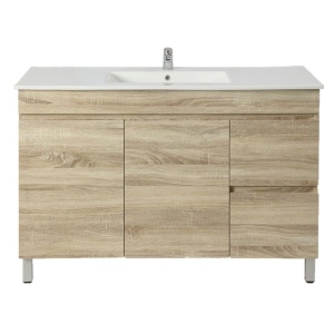Freestanding  Berge PVC Filmed Color Vanity  White 1190L*450D*830H (mm) - B124RL-WO