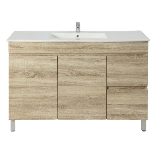 Freestanding  Berge PVC Filmed Color Vanity  White 1190L*450D*830H (mm) - B124RL-WO