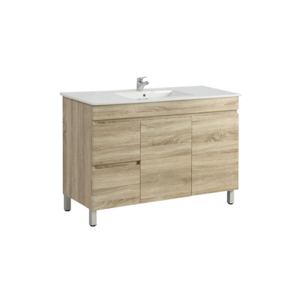 Freestanding  Berge PVC Filmed Color Vanity  White 1190L*450D*830H (mm) - B124LL-WO - Image 2
