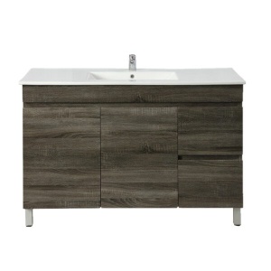 Freestanding  Berge PVC Filmed Color Vanity  Dark Grey 1190L*450D*830H (mm) - B124RL-DG