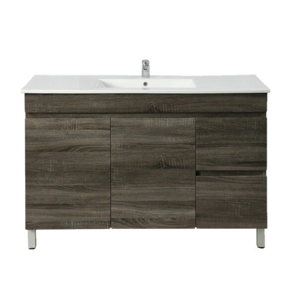 Freestanding  Berge PVC Filmed Color Vanity  Dark Grey 1190L*450D*830H (mm) - B124RL-DG