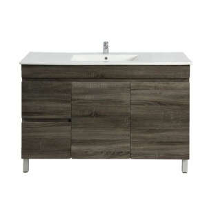 Freestanding  Berge PVC Filmed Color Vanity  Dark Grey 1190L*450D*830H (mm) - B124LL-DG