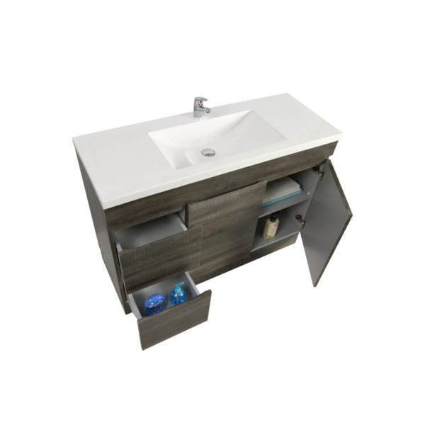 Freestanding  Berge PVC Filmed Color Vanity  Dark Grey 1190L*450D*830H (mm) - B124LL-DG - Image 3