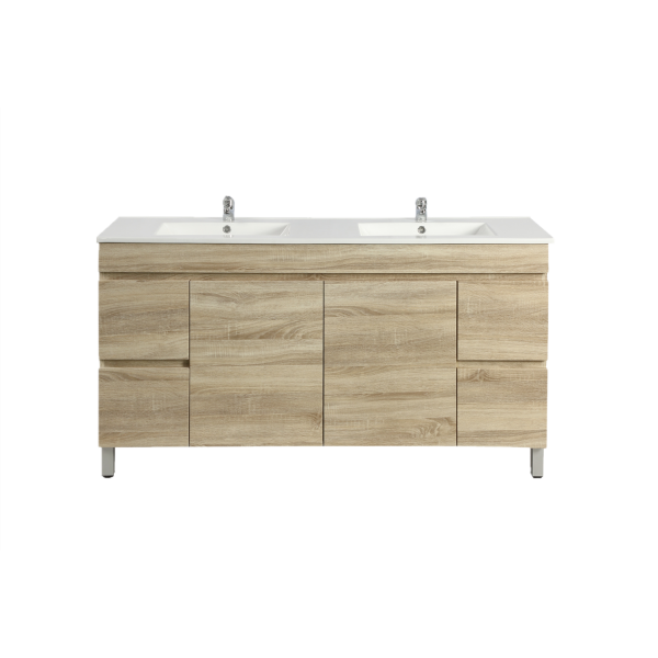 Freestanding  Berge PVC Filmed Color Vanity  White 1490L*450D*830H (mm) - B154L-WO