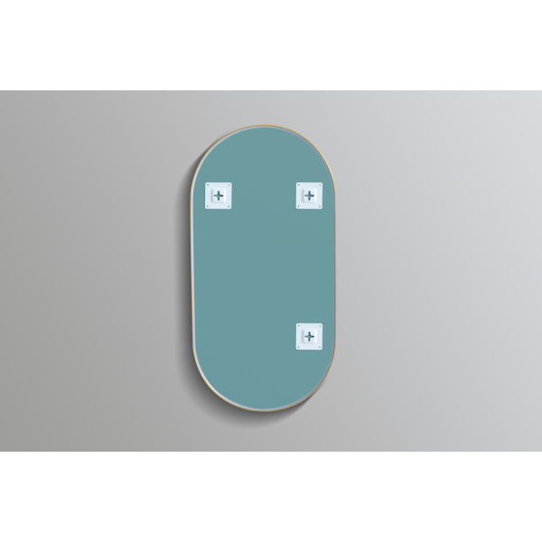 Olivia Framed Mirror Oliva Oval Yellow Gold Frame Mirror 450*900*35mm - KOV4590F-BG - Image 3