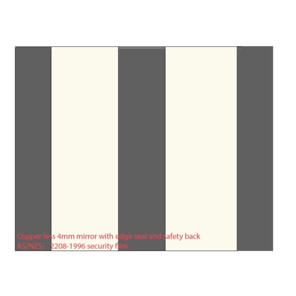 Jasper Plain Mirror - Plain mirror with Vinyl backing and neutral cure silicone - PM6075 - Image 3