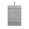 Built-in Kickboard Free Standing Vanity with Built-In Kickboard Concrete Grey 600*460*860mm - NC64KB