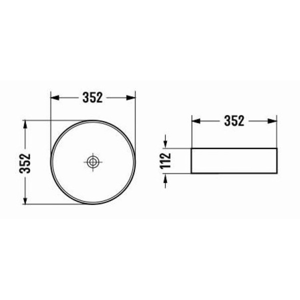 Carrara - Matte White Carrara Fine Ceramic Basin - PA3636CRA - Image 2
