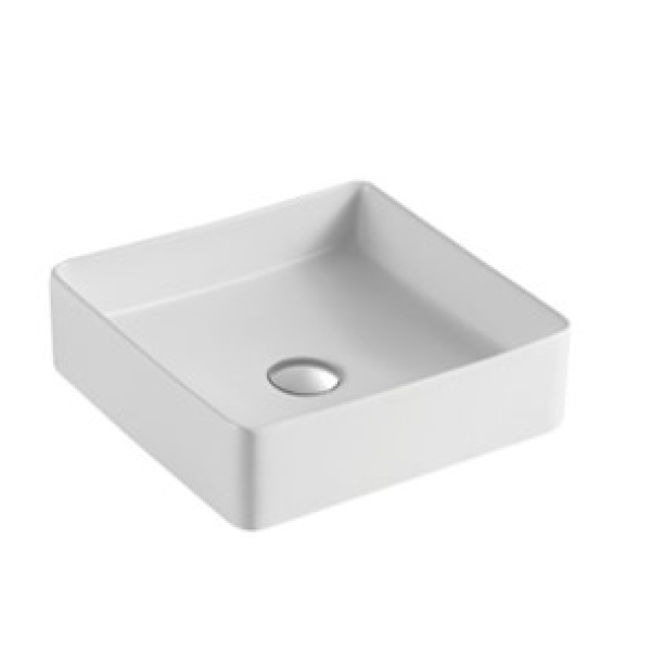 Jasper - Matte White Fine Ceramic Basin - PA3636MW - Image 2