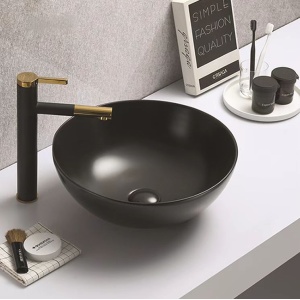 Ronda - Matte Black Fine Ceramic Basin - PA4040MB