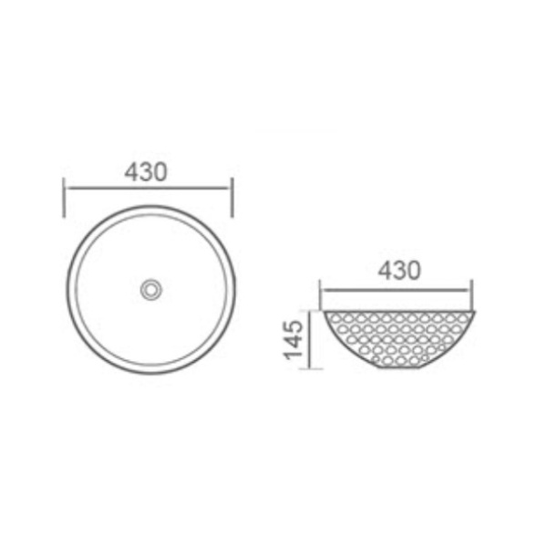 Ronda - Rose Gold Fine Ceramic Basin - PA4343RG - Image 2