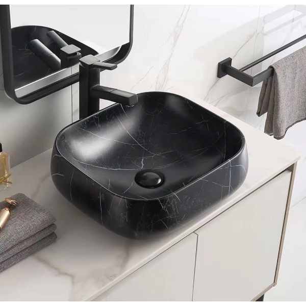 Carrara - Matt Black Marble Fine Ceramic - PA4540MBM