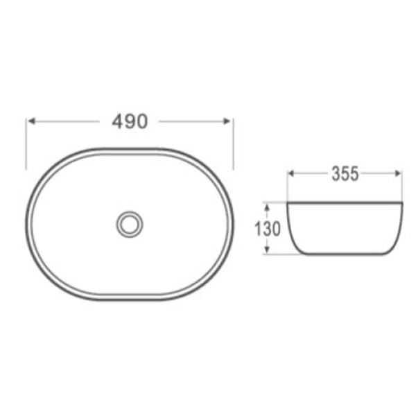 Oria - Ultra Slim Gloss White Fine Ceramic - PA4935 - Image 2
