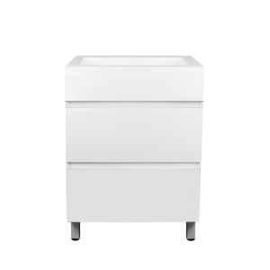 Mini Vanity  Matte White PVC Vacuum Filmed MDF Board with Ceramic Top 500L*250D*830H (mm) - MW5025LG-CTL