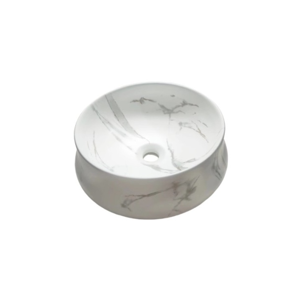 Carrara - Matte White Carrara Fine Ceramic Basin - PA4014CRA - Image 2