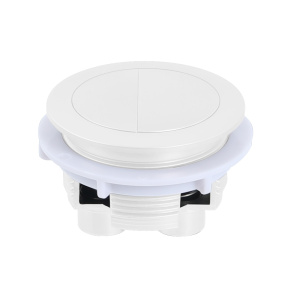 Round Press Button Matte White - PB-RMW